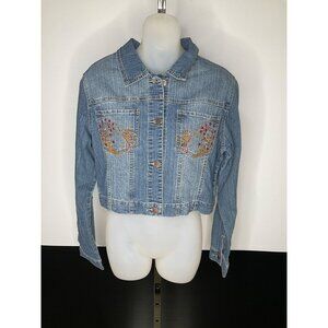 Neeso Jeans Bejewelled Gem Denim Jean Jacket Large